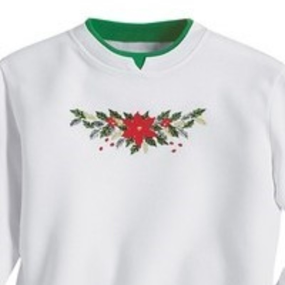 Embroidered Mock Neck Plus Size Sweatshirt - Picture 2 of 2